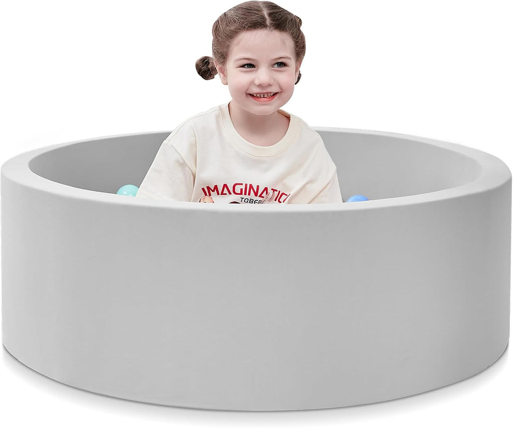 Foam Ball Pit, 35.4"x 11.8" Ball Pits for Toddlers-Grey