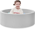 Foam Ball Pit, 35.4"x 11.8" Ball Pits for Toddlers-Grey