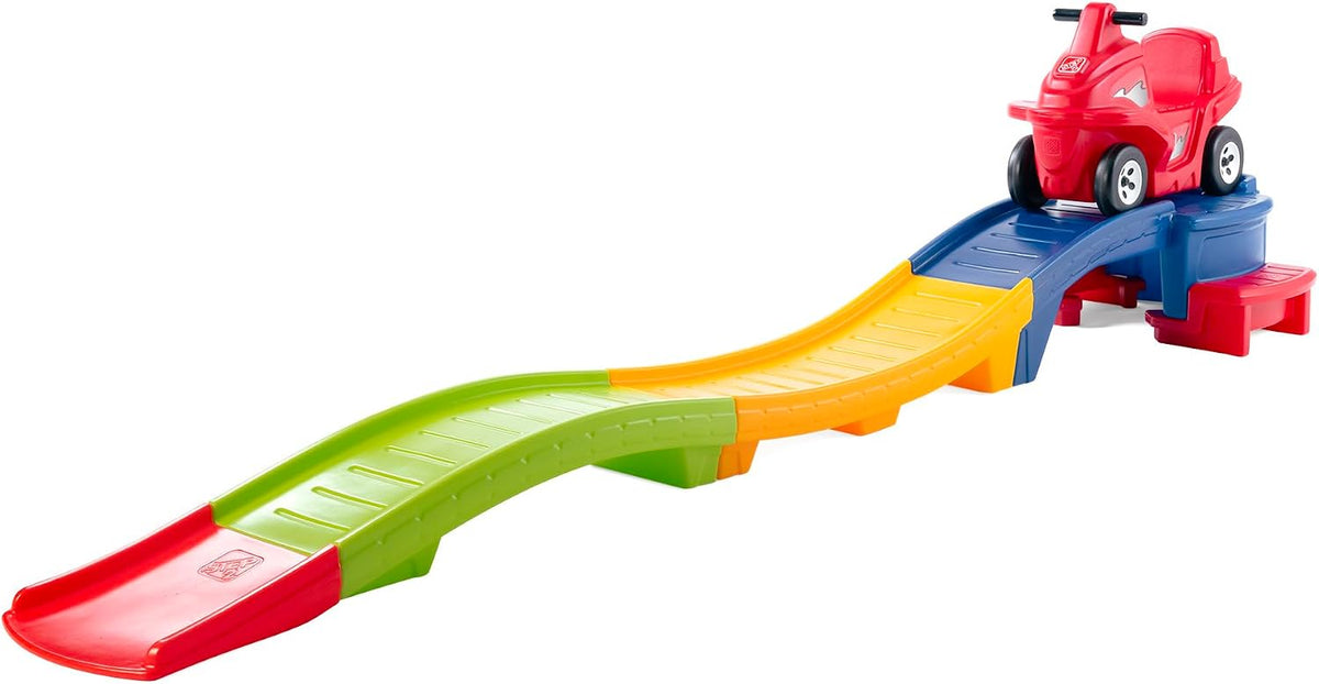 Step2 Up & Down Rapid Ride & Hide Roller Coaster Toy for Kids, 9 Ft Track