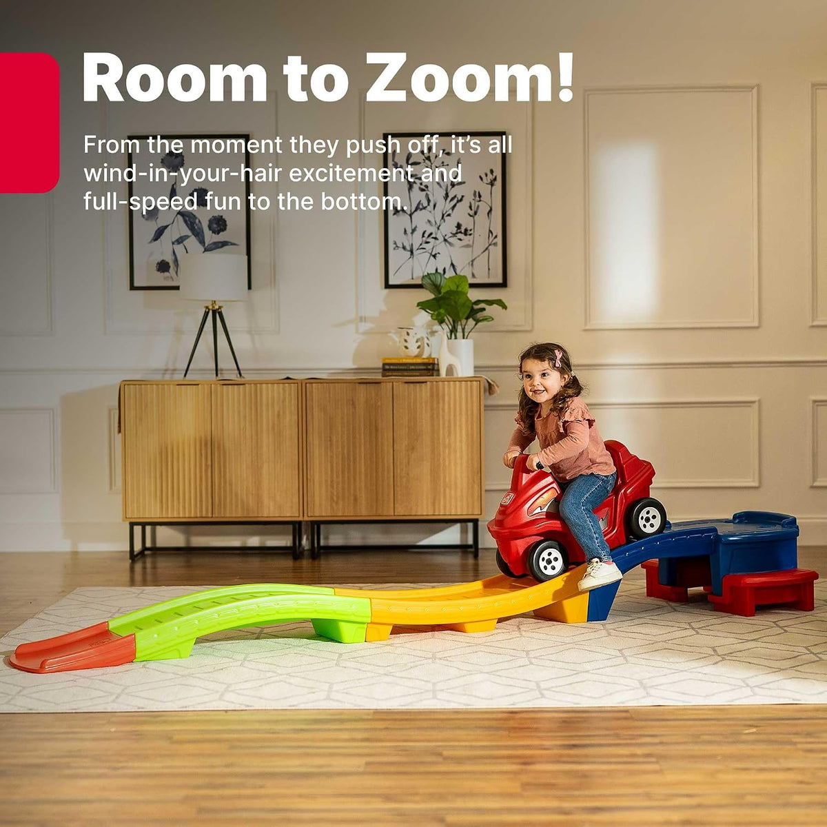 Step2 Up & Down Rapid Ride & Hide Roller Coaster Toy for Kids, 9 Ft Track