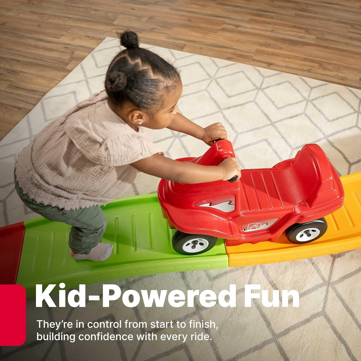 Step2 Up & Down Rapid Ride & Hide Roller Coaster Toy for Kids, 9 Ft Track
