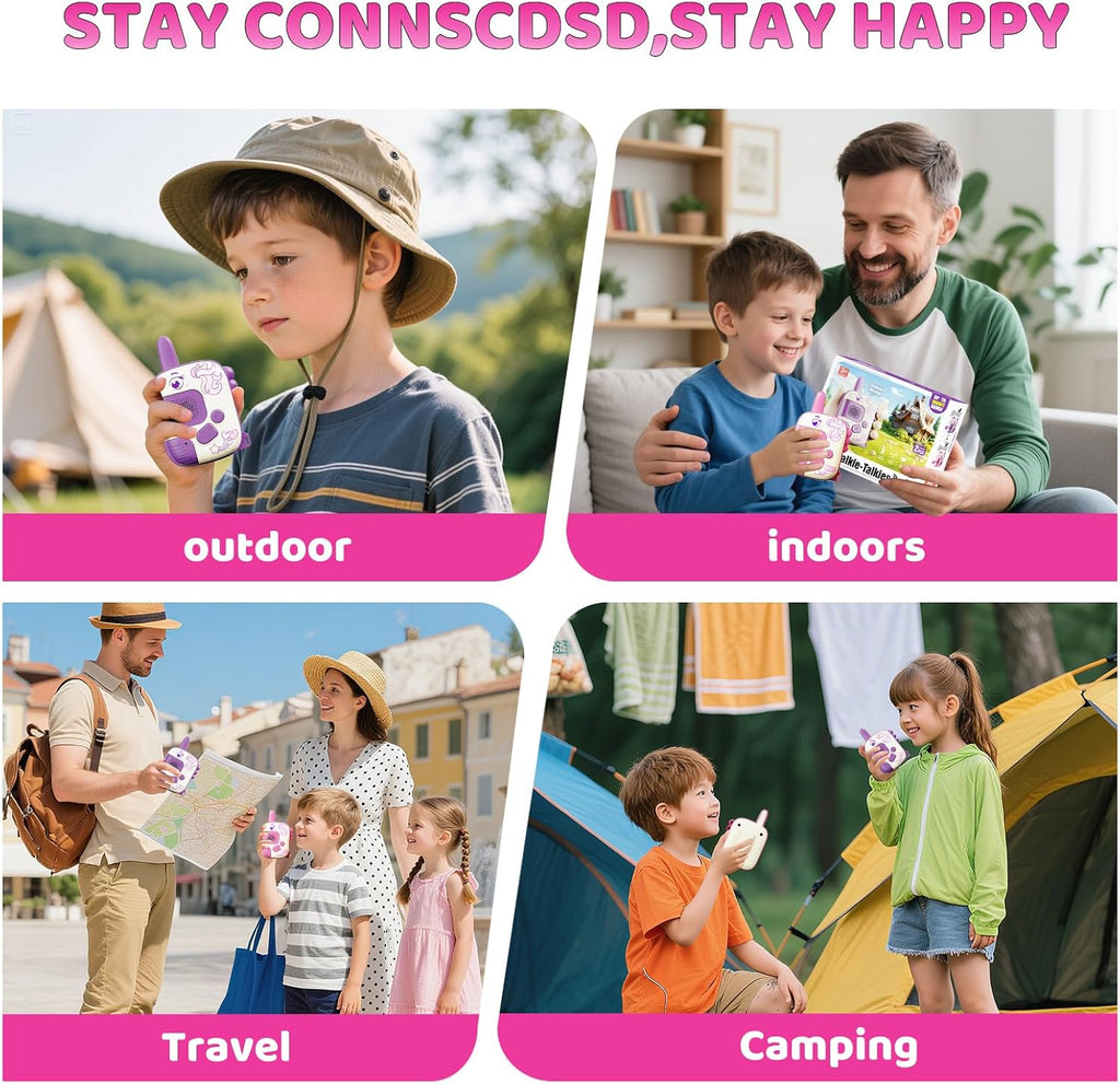 Kids Walkie Talkies for Girls Ages 3-8, Unicorn Long Range Walkie Talkie