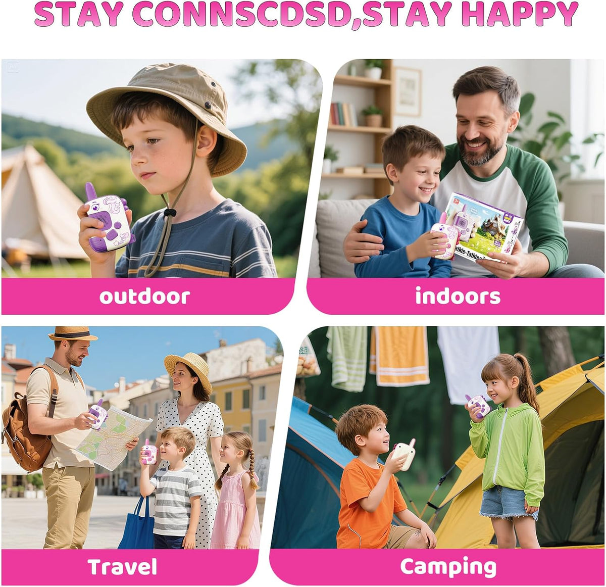 Kids Walkie Talkies for Girls Ages 3-8, Unicorn Long Range Walkie Talkie