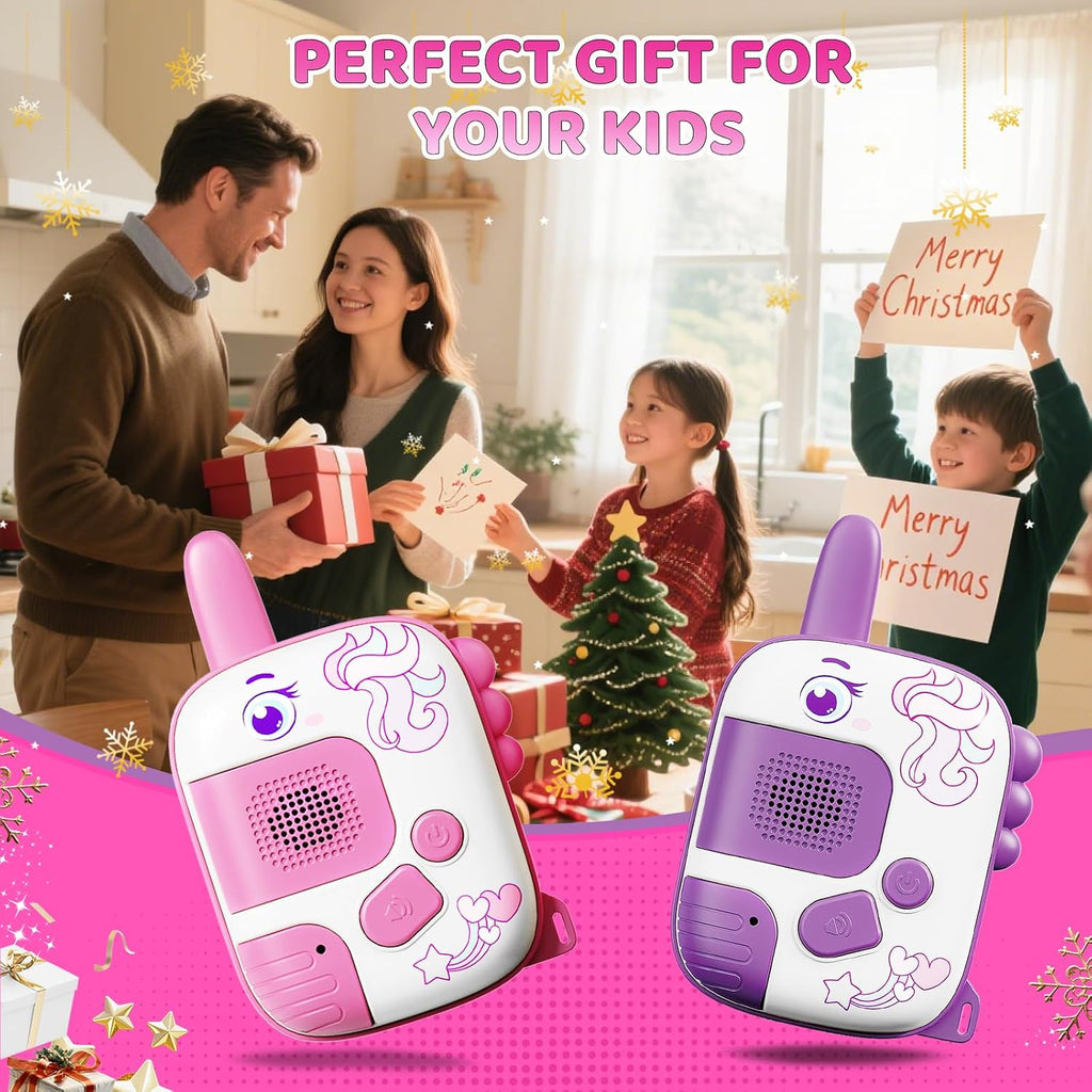 Kids Walkie Talkies for Girls Ages 3-8, Unicorn Long Range Walkie Talkie