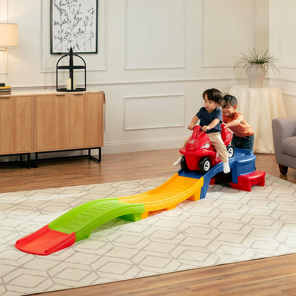 Step2 Up & Down Rapid Ride & Hide Roller Coaster Toy for Kids, 9 Ft Track