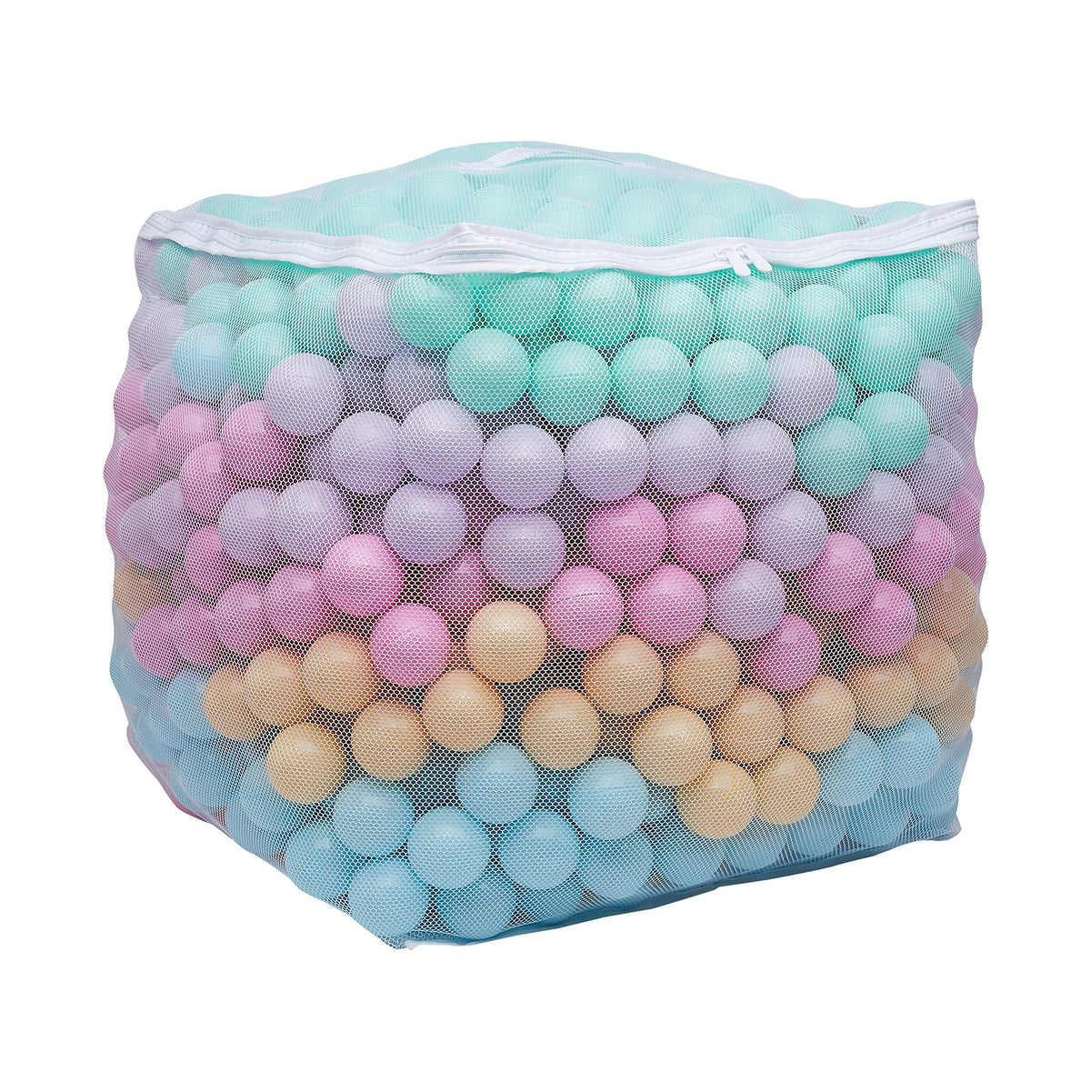 Amazon Basics BPA Free Ball Pit Balls with Storage Bag, Crush-Proof Plastic for Toddlers Kids 12+ Months Play, Phthalate Free, 6 Bright Colors, Pack of 400
