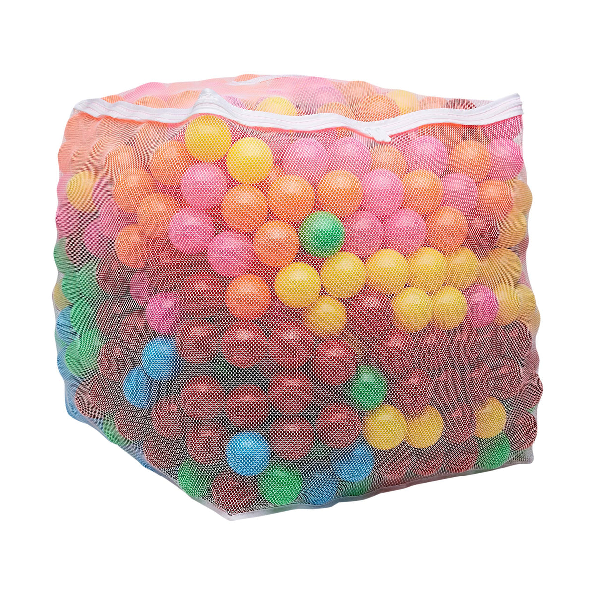 Amazon Basics BPA Free Ball Pit Balls with Storage Bag, Crush-Proof Plastic for Toddlers Kids 12+ Months Play, Phthalate Free, 6 Bright Colors, Pack of 400